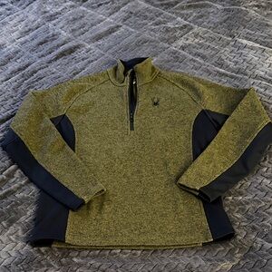Spyder Olive and Black Men's Sweater